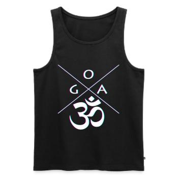 GOA - Männer Premium Bio Tank Top - Schwarz - Vorne - AI Model Male 178 light (178cm)