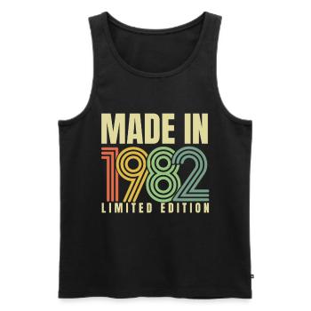 1982 Birthday Gift Year Of Birth Year 82 - Men's Premium Organic Tank Top - black - Front - Michal (187cm)