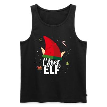 Chef Elf Partner Look Christmas Family Children - Men's Premium Organic Tank Top - black - Front - Michal (187cm)