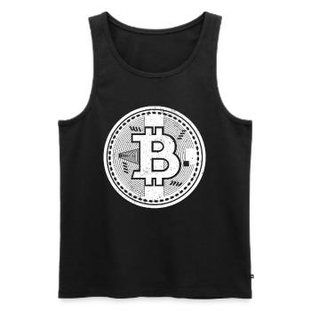 Bitcoin - Männer Premium Bio Tank Top - Schwarz - Vorne - Michal (187cm)