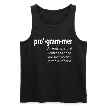 Programmierer - Coder - Hacker - IT - Männer Premium Bio Tank Top - Schwarz - Vorne - AI Model Male 178 light (178cm)
