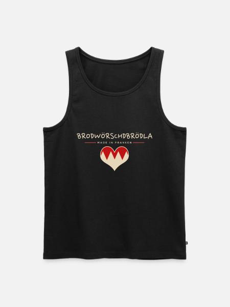 Brodwörschdbrödla fränkisch fränggisch Geschenk - Männer Premium Bio Tank Top - Schwarz