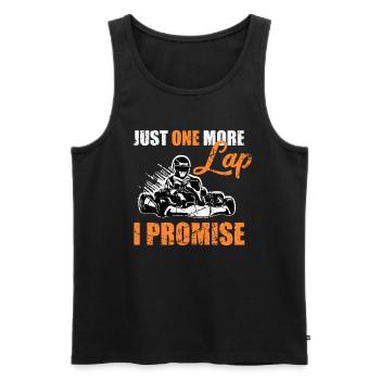 Just one more Lap Go Kart kart driver gift - Men's Premium Organic Tank Top - black - Front - AI Model Male 178 light (178cm)
