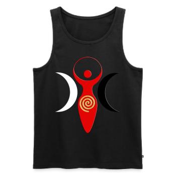 Triune Wicca Goddess of Mother Earth 1 - Men's Premium Organic Tank Top - black - Front - Michal (187cm)