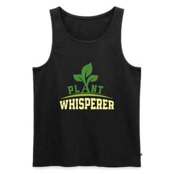 Plant Whisperer Gardening Lover Florist Design - Men's Premium Organic Tank Top - black - Front - AI Model Male 178 light (178cm)