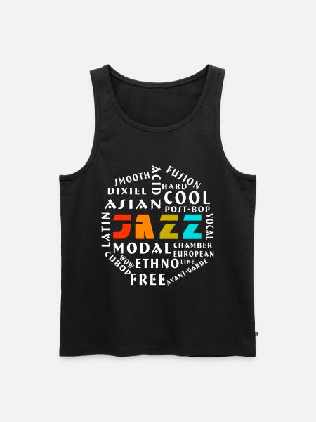 Jazzstijlen Jazz genre met jazz - Mannen Premium Bio Tanktop - zwart