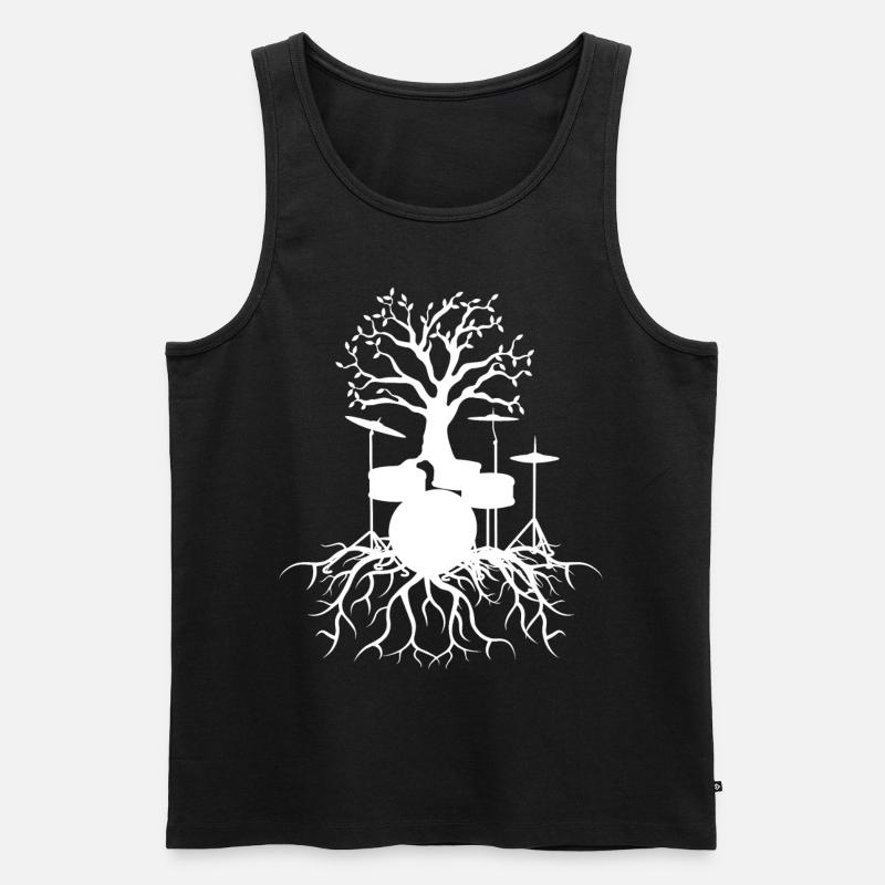 Schlagzeuger Trommel - Männer Premium Bio Tank Top - Schwarz