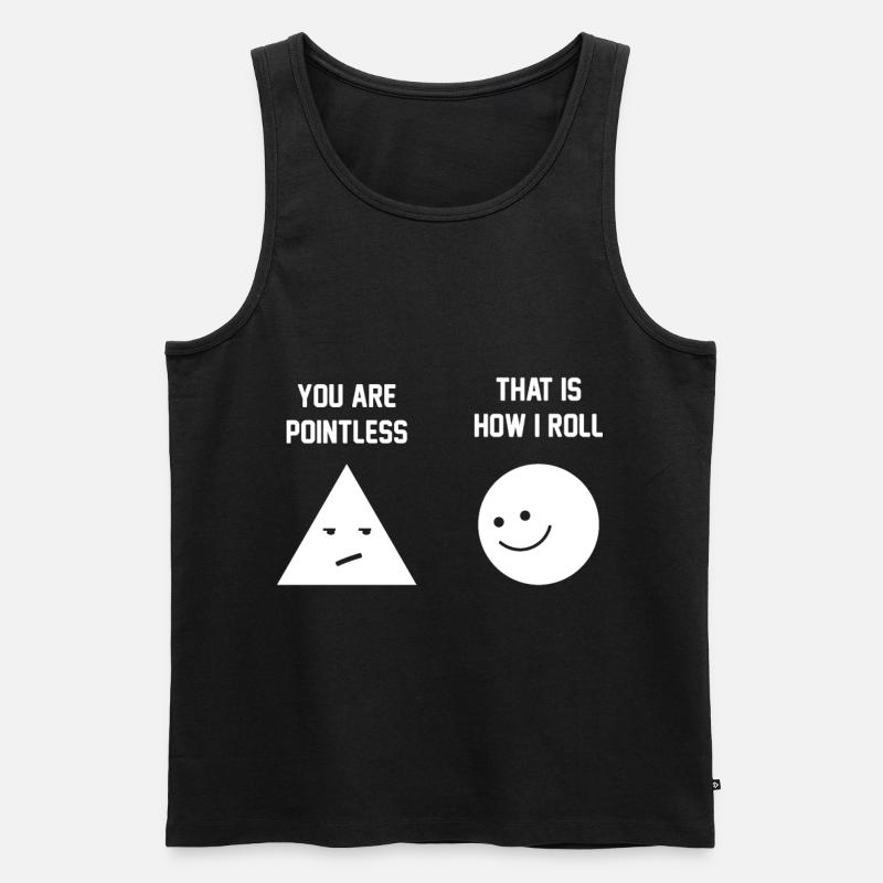 you are pointless shirt - Männer Premium Bio Tank Top - Schwarz