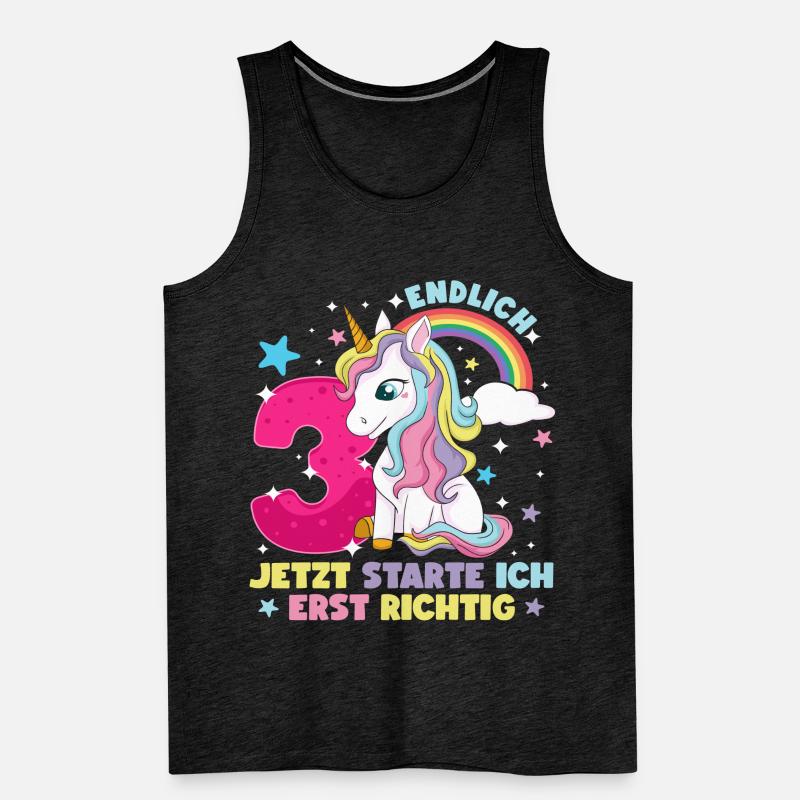 3. Geburtstag Mädchen kleid deko ich bin endlich 3 Männer Premium Bio Tank Top