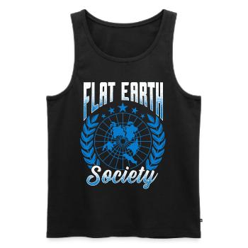 flat earth global lockdown the conspiracy - Débardeur bio Premium Homme - noir - Devant - AI Model Male 178 light (178cm)