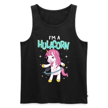 I ́m a Hulacorn Gymnastics Hula - Men's Premium Organic Tank Top - black - Front - AI Model Male 178 light (178cm)
