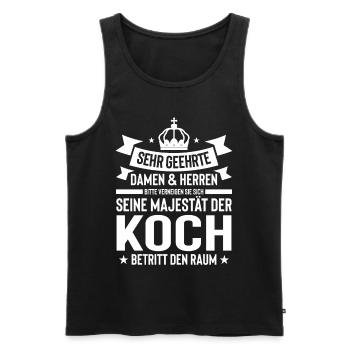 Koch Spruch Geburtstag Weihnachten Geschenk Idee - Männer Premium Bio Tank Top - Schwarz - Vorne - Michal (187cm)