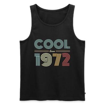 1972 birthday present built in year of birth 72 - Men's Premium Organic Tank Top - black - Front - AI Model Male 178 light (178cm)