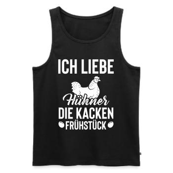 Hühner Bauernhof Eier Geburtstag Weihnachten Idee - Männer Premium Bio Tank Top - Schwarz - Vorne - Michal (187cm)