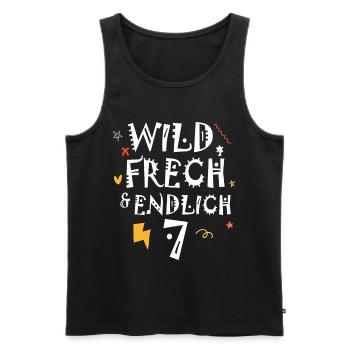7 Jahre Geburtstag Geschenk Mädchen Junge divers - Männer Premium Bio Tank Top - Schwarz - Vorne - Michal (187cm)