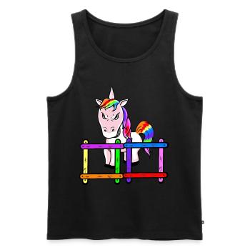 Pour les enfants licorne sinistre émotion sentiments de colère - Débardeur bio Premium Homme - noir - Devant - Michal (187cm)