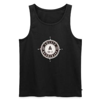Bushcraft Schweden - Männer Premium Bio Tank Top - Schwarz - Vorne - Michal (187cm)
