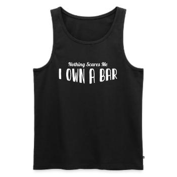 Nothing Scares Me I Own A Bar Funny Bar Owner - Men's Premium Organic Tank Top - black - Front - Michal (187cm)