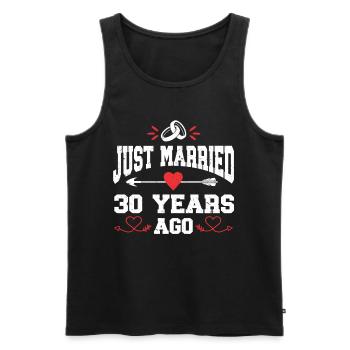 Je viens de me marier il y a 30 ans 30e anniversaire de mariage - Débardeur bio Premium Homme - noir - Devant - Michal (187cm)