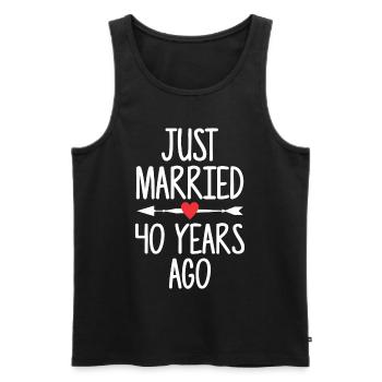 Je viens de me marier il y a 40 ans 40e anniversaire de mariage - Débardeur bio Premium Homme - noir - Devant - Michal (187cm)