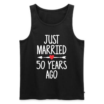 Je viens de me marier il y a 50 ans 50e anniversaire de mariage - Débardeur bio Premium Homme - noir - Devant - Michal (187cm)