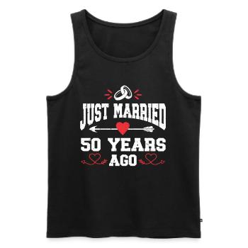 Je viens de me marier il y a 50 ans 50e anniversaire de mariage - Débardeur bio Premium Homme - noir - Devant - Michal (187cm)