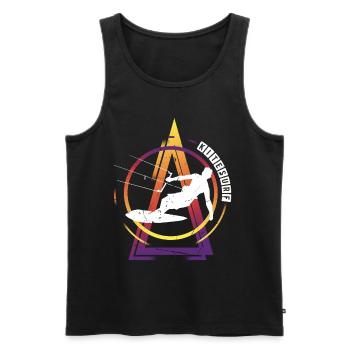 Kitesurfen Kitesurf Kitesurfer Kiten Kiteboarden - Männer Premium Bio Tank Top - Schwarz - Vorne - AI Model Male 178 light (178cm)