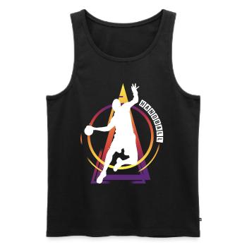 Handball Handball Player HandballEr Vintage Retro - Men's Premium Organic Tank Top - black - Front - Michal (187cm)