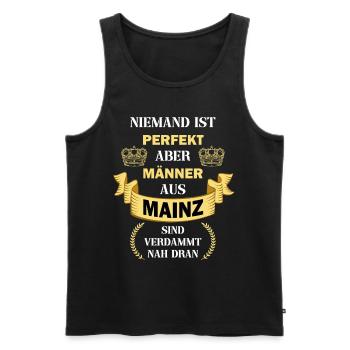 Mainz Deutschland Stadt Männer Perfekt Spruch - Männer Premium Bio Tank Top - Schwarz - Vorne - AI Model Male 178 light (178cm)