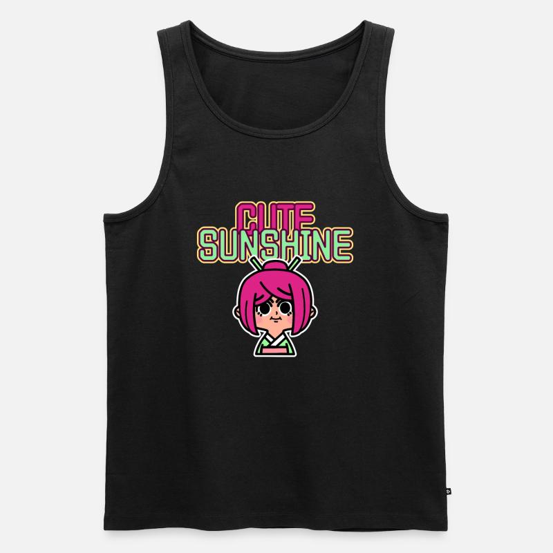 Süßes Mädchen - Männer Premium Bio Tank Top - Schwarz