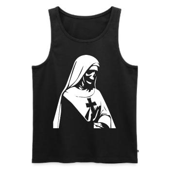 Nonne gothique sombre enchanteresse, satanique et occulte - Débardeur bio Premium Homme - noir - Devant - Michal (187cm)