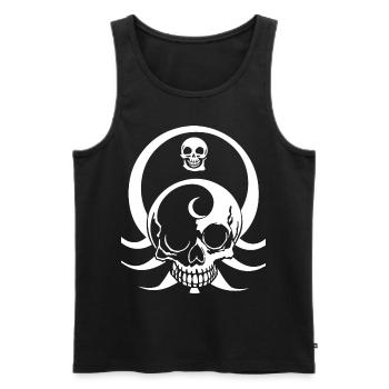 Horror Skull Skull Art Skull Gothic Heavy Metal - Men's Premium Organic Tank Top - black - Front - AI Model Male 178 light (178cm)