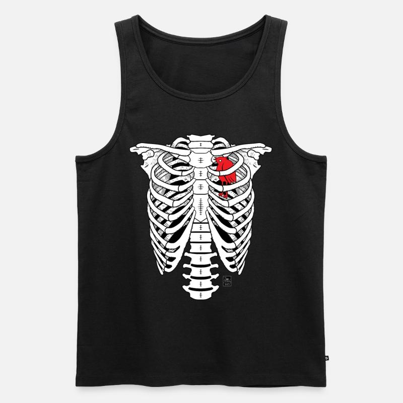 SKELETON - Männer Premium Bio Tank Top - Schwarz