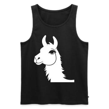 Lustige Lama Silhouette Freche lustige Lamas - Männer Premium Bio Tank Top - Schwarz - Vorne - AI Model Male 178 light (178cm)
