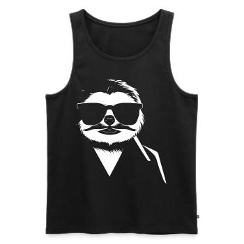 Sloths Anime Sloth Manga Sloth Sunglasses - Men's Premium Organic Tank Top - black - Front - AI Model Male 178 light (178cm)