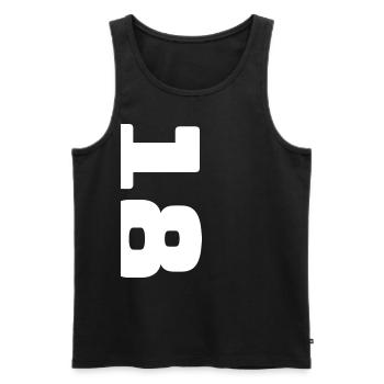 for his 18th birthday - Men's Premium Organic Tank Top - black - Front - AI Model Male 178 light (178cm)