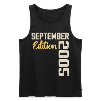 September 2005 - 19th Anniversary September 2005 - Men's Premium Organic Tank Top - black - Front - Michal (187cm)