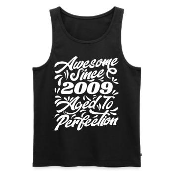 Awesome Since 2009 - Aged To Perfection, Gift 2009 - Men's Premium Organic Tank Top - black - Front - AI Model Male 178 light (178cm)