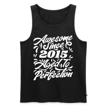 Awesome Since 2015 - Bis zur Perfektion gereift, Geschenk 2015 - Männer Premium Bio Tank Top - Schwarz - Vorne - AI Model Male 178 light (178cm)
