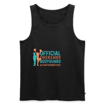 Offizieller Cheerleader -Leibwächter Rückenspotter - Männer Premium Bio Tank Top - Schwarz - Vorne - AI Model Male 178 light (178cm)