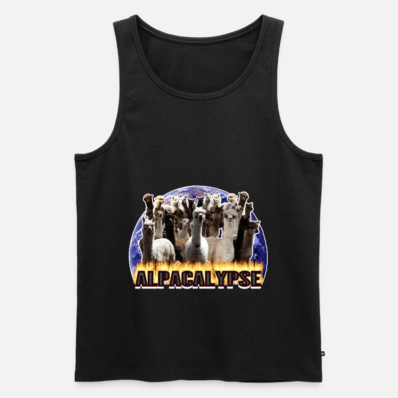 Alpaca Alpaca Alpacalypse Gift Idea - Men's Premium Organic Tank Top - black