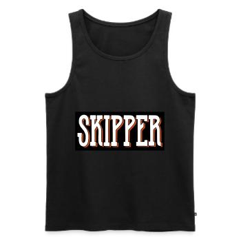 skipper segeln boot yacht - Männer Premium Bio Tank Top - Schwarz - Vorne - AI Model Male 178 light (178cm)