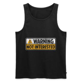 Rebell Nein Gelassenheit - Männer Premium Bio Tank Top - Schwarz - Vorne - Michal (187cm)