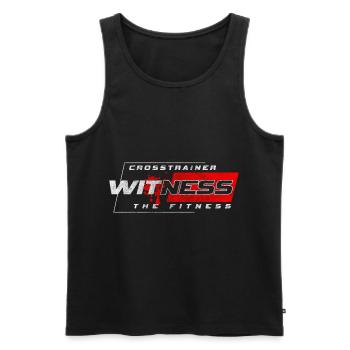 Crosstrainer Cross Gesundheit Fitness - Männer Premium Bio Tank Top - Schwarz - Vorne - AI Model Male 178 light (178cm)