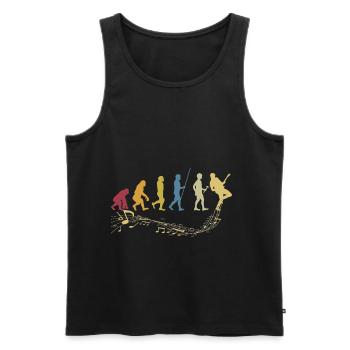 Gitarren Spieler Evolution Geschenk - Männer Premium Bio Tank Top - Schwarz - Vorne - AI Model Male 178 light (178cm)
