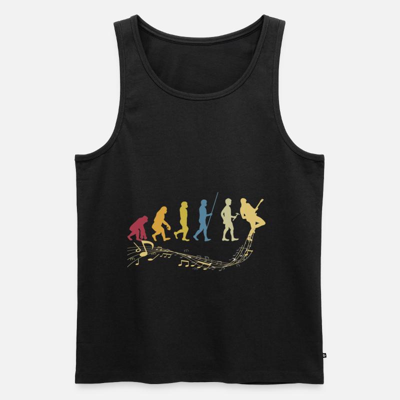 Guitar Player Evolution Gift - Men's Premium Organic Tank Top - black