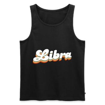 Waage Astrologie Oktober Sterne - Männer Premium Bio Tank Top - Schwarz - Vorne - Michal (187cm)