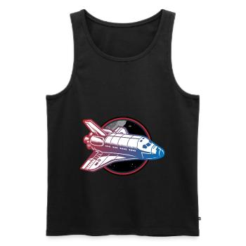 spaceship space shuttle - Männer Premium Bio Tank Top - Schwarz - Vorne - AI Model Male 178 light (178cm)