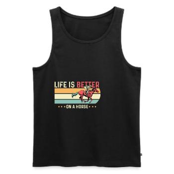 Better on horse rider poison - Men's Premium Organic Tank Top - black - Front - Michal (187cm)