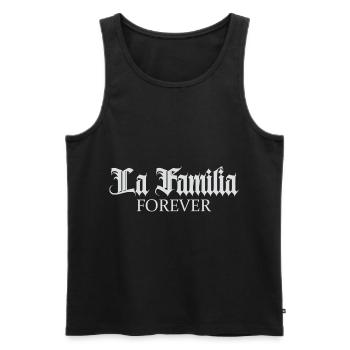 « Familia » la famille, la seule chose qui compte - Débardeur bio Premium Homme - noir - Devant - Michal (187cm)